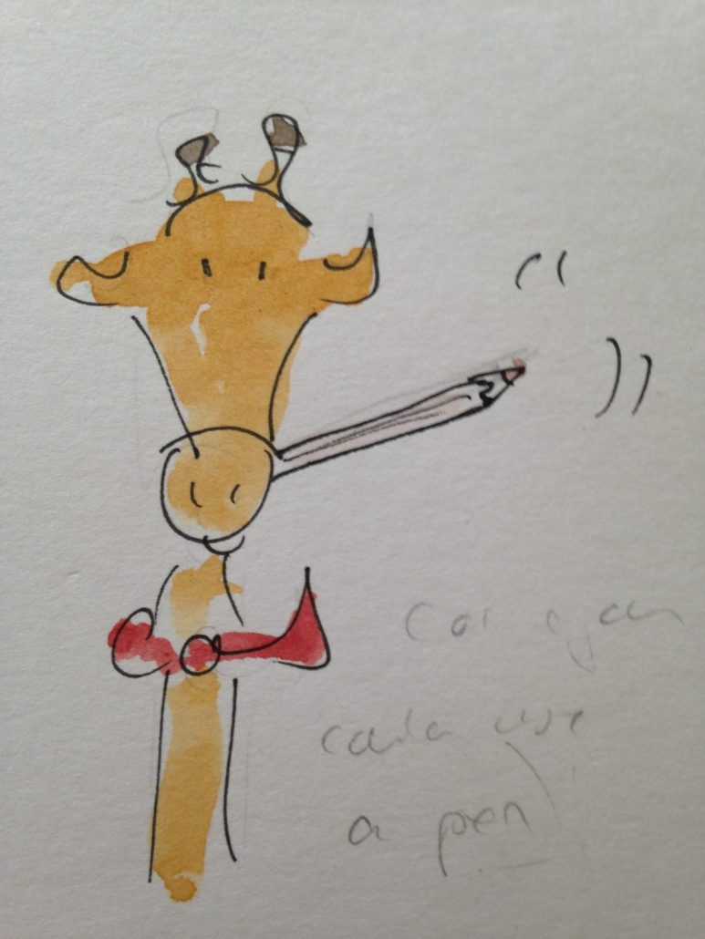 Mr g conducting with a pencil